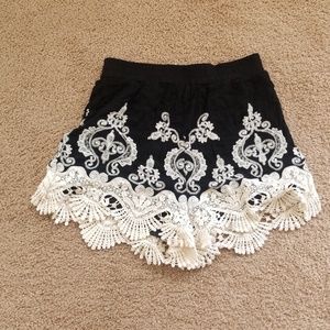 Lace bottom shorts